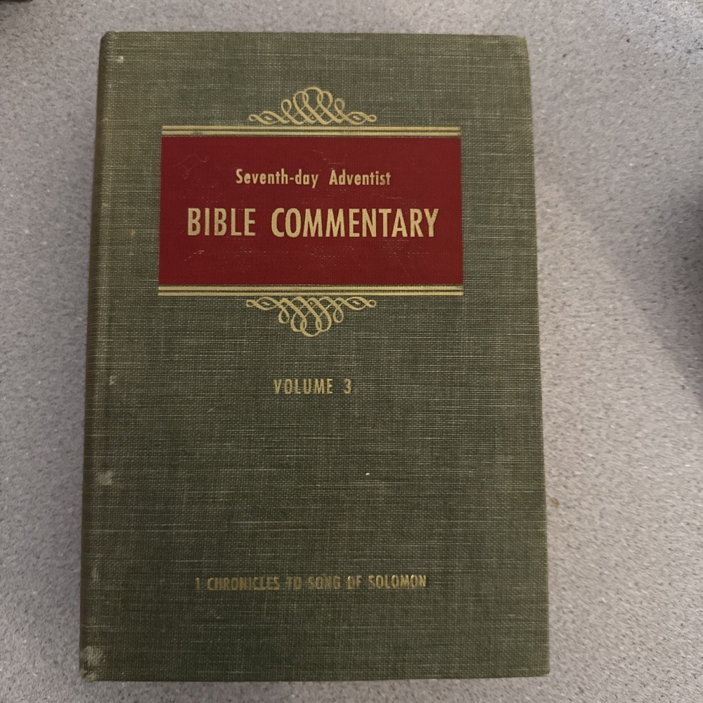 Seventh Day Adventist Bible Commentary 1978 Volume 3 HC 1 Chronicles Song Of Sol